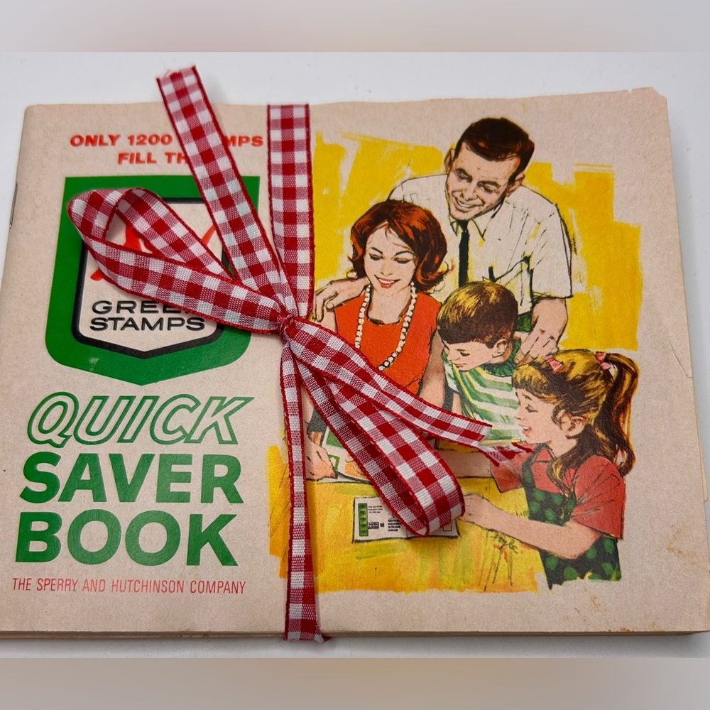 Vintage S & H green stamps 2 books with stamps.